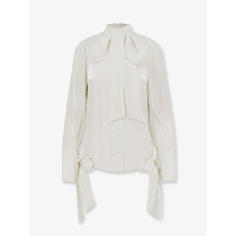 Actualee Women Satin Shirt With Padded Shoulders